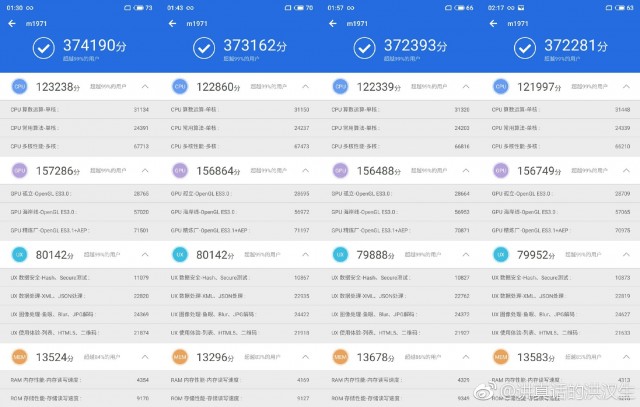 Meizu 16s AnTuTu top performing phones