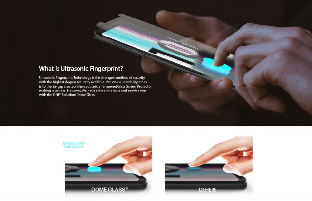 Whitestone Dome Glass -ultrasonic fingerprint reader-Galaxy S10